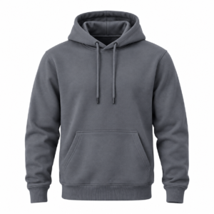 Minimalist Charcoal Gray Hoodie